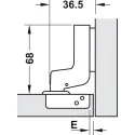Concealed hinge, Metalla SM Kombi 110°, inset mounting