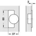 Concealed hinge, Metalla SM Kombi 110°, inset mounting