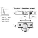 Lankstas Ø35mm, 165° švelniu uždarymu