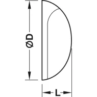 Wall mounted door stop, for screw fixing, rubber
