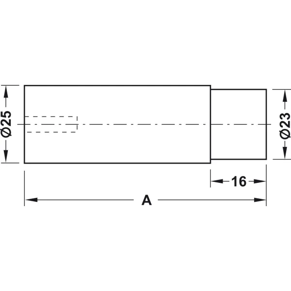 Wall mounted door stop, stainless steel, for screw fixing, Startec