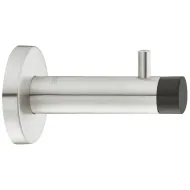 Wall mounted door stop, with wardrobe hook, for screw fixing, Startec