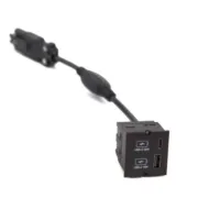 Dangtelis CM tuščiam moduliui su USB-A&C krovikliais, juodas, laidas L200mm, su GST18 kištuku