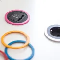 Dangtelis CM tuščiam moduliui su dvigubu USB-A 2.0 krovikliu, juodas, laidas L200mm, su GST18 kištuku