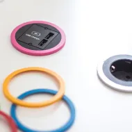 Dangtelis CM tuščiam moduliui su dvigubu USB-A 2.0 krovikliu, juodas, laidas L200mm, su GST18 kištuku