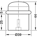 Floor mounted door stops, Zinc alloy, for screw fixing, Startec