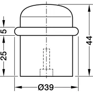 Floor mounted door stops, Zinc alloy, for screw fixing, Startec