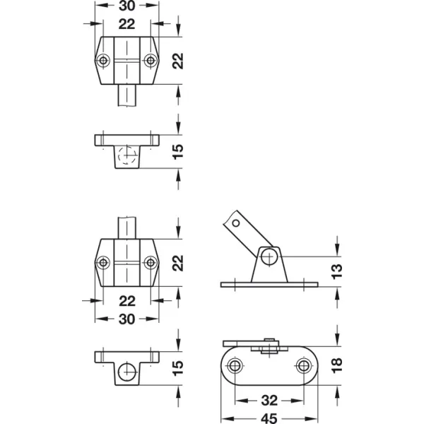Mechanizmas STAR-STOP durelių nuleidimo L176mm, dešinė