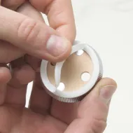 Floor mounted door stops, zinc alloy, for glue fixing