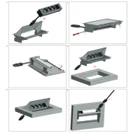 Rozečių blokas CONEO 2xCEE7/3, 2 tušti moduliai, laidas L200mm, GST18