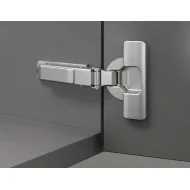 Concealed hinge, Duomatic 105°, for thin wooden doors from 10mm and above, full overlay mounting