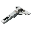 Concealed hinge, Duomatic 105°, for thin wooden doors from 10mm and above, full overlay mounting