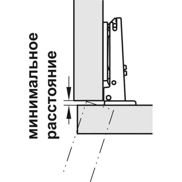 Concealed hinge, Duomatic 105°, for thin wooden doors from 10mm and above, full overlay/half overlay mounting