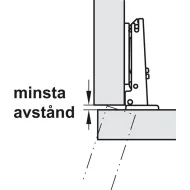 Concealed hinge, Duomatic 105°, for thin wooden doors from 10mm and above, full overlay/half overlay mounting
