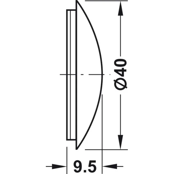 Wall mounted door stop, For glue fixing