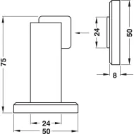 Door stop, Magnetic, pull approx. 4kg