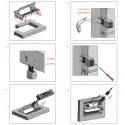 Rozečių blokas CONI 4xCEE7/3, 2 tušti moduliai, laidas L200mm, GST18