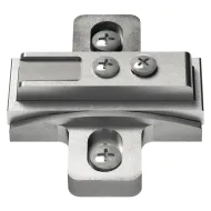 Slide-on mounting plate with angle, Häfele Duomatic A, for corner applications from -7.5° to +7.5°