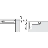Concealed hinges AIR, with PUSH, nickel