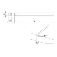 Flexible LED profile AT6 L6000mm 24V 10W/m super warm white 2700K