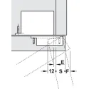 Concealed hinges AIR, with PUSH, nickel