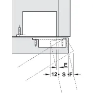 Concealed hinges AIR, with PUSH, nickel