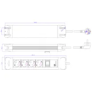 CONNECTUS 9xCEE7/3 1xSwitch L2m CEE7/7