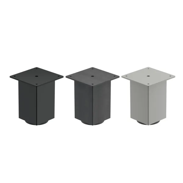 Furniture foot, without height adjustment, with plate