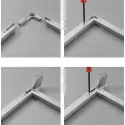 Profilis rėmeliui 22, L3500mm, aliuminis , balta RAL9003 blizgi