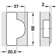 Lankstas atstumiantis 35° pusinis, 9mm,