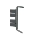 Joint for double profile GOLA II, angular, outer, black