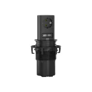 Rozečių blokas ELEVATOR 1xCEE7/3, su dvigubu USB krovikliu, juodas, laidas L2000mm