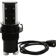 Rozečių blokas ELEVATOR 1xCEE7/3, su dvigubu USB krovikliu, nerūdijantis plienas, laidas L2000mm