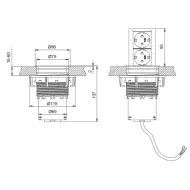 ELEVATOR 2xCEE7/3 L2m wire end cable