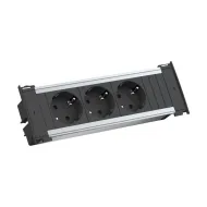 KAPSA S 3xCEE7/3 black Line L2m CEE7/7
