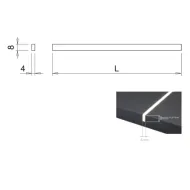 Flexible LED profile SE H4 L1000mm 24V 9.6W/m natural white 4200K