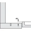Concealed hinge, Häfele Duomatic Plus 110°, for standard blind corners