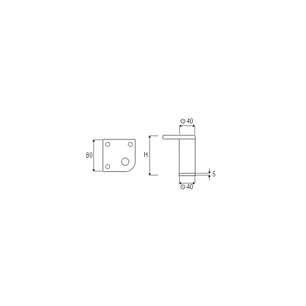 Furniture foot, aluminum Ø40mm H100mm