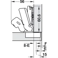 Lankstas 35° išorinis 165°, 0mm, 11