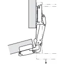 Concealed hinge, Häfele Duomatic 165°, full overlay mounting