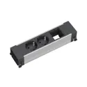 POWER FRAME 2xCEE7/3 1xCustom module, Plastic profile L0.2m GST18