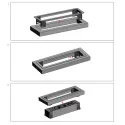 POWER FRAME 2xCEE7/3 1xCustom module, Plastic profile L0.2m GST18