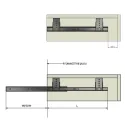 Ball bearing slides for keyboard L350mm zinc