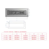 POWER FRAME 4xCEE7/3 2xCM L0.5m GST18