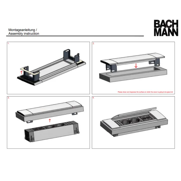 Dangtelis su rėmeliu POWER FRAME, 6 dalių, L383mm, aliuminis