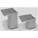 Furniture foot, aluminum 45x45mm H150mm