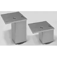 Furniture foot, aluminum, adjustable, 45x45mm H100mm