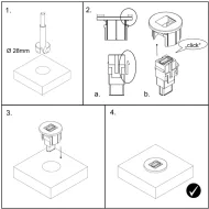 Rėmelis rozečių blokui PIX MINI, 1 moduliui, juodas