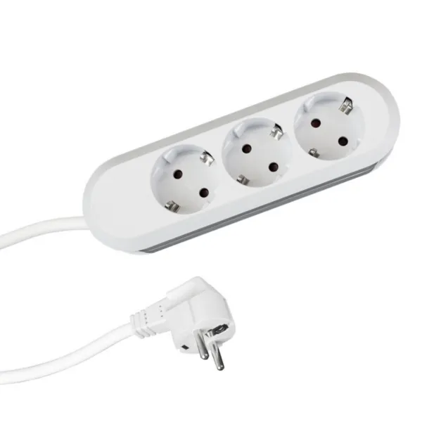 Rozečių blokas SMART 3xCEE7/3 balta laidas L1500mm