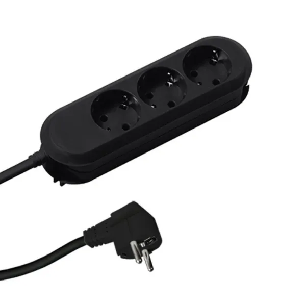Rozečių blokas SMART 3xCEE7/3 juoda laidas L1500mm